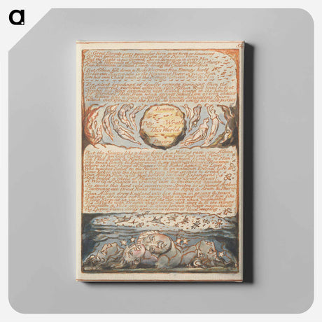 アートパネル-Jerusalem, Plate 54, "In Great Eternity" - ウィリアム ブレイク Canvas.