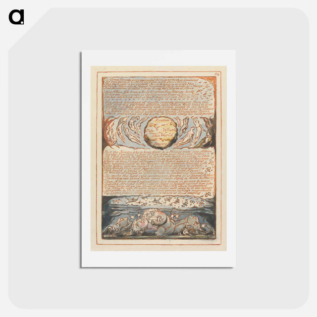 アートポストカード-Jerusalem, Plate 54, "In Great Eternity" - ウィリアム ブレイク Postcard.