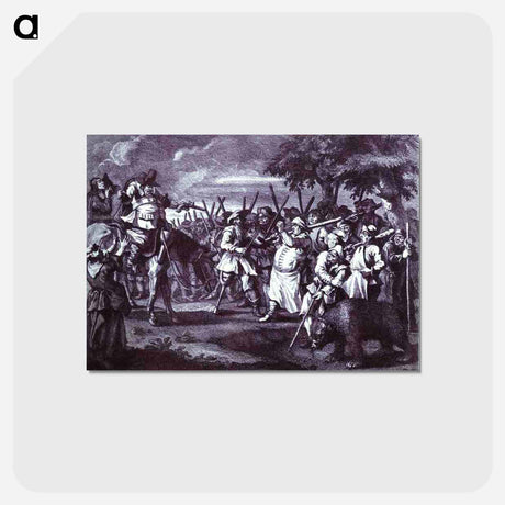 アートポストカード-Hudibras' First Adventure, from 'Hudibras' by Samuel Butler - ウィリアム ホガース Postcard.