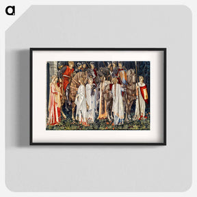 アートポスター-Quest for the Holy Grail Tapestries: The Arming and Departure of the Knights - ウィリアム モリス Poster.
