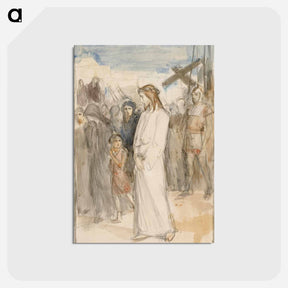 アートポストカード-Kristusta viedään golgatalle - アルバート エーデルフェルト Postcard.