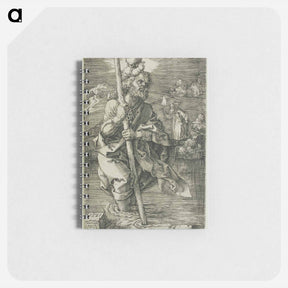 アートメモ帳-St. Christopher Facing to the Right - アルブレヒト デューラー Memo.