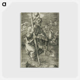 アートポストカード-St. Christopher Facing to the Right - アルブレヒト デューラー Postcard.