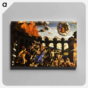 アートパネル-Minerva Chasing the Vices from the Garden of Virtue - アンドレア マンテーニャ Canvas.