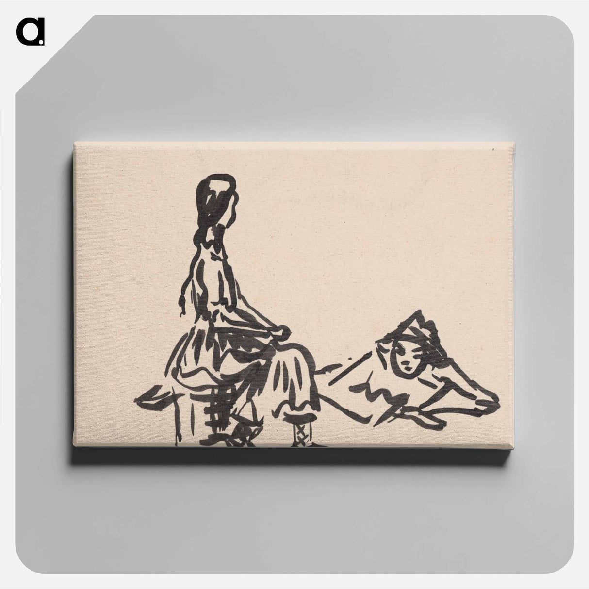 Man and woman - アーノルド ピーター ワイズ クビンチャン Canvas.