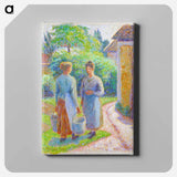 アートパネル-Two Women in a Garden - カミーユ ピサロ Canvas.