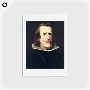 アートポストカード-Portrait of Philip IV - ディエゴ ベラスケス Postcard.