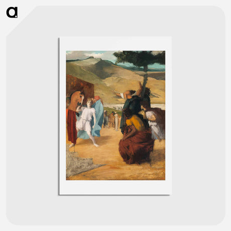 アートポストカード-Alexander and Bucephalus - エドガー ドガ Postcard.