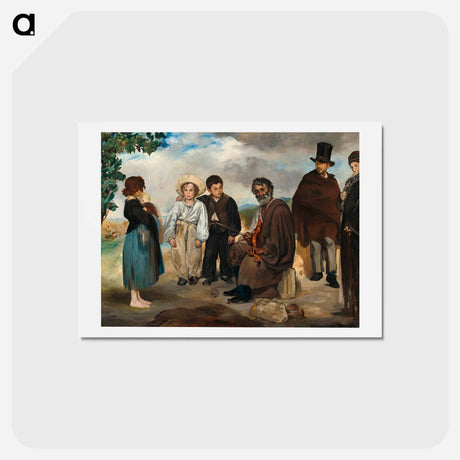 アートポストカード-The Old Musician - エドゥアール マネ Postcard.