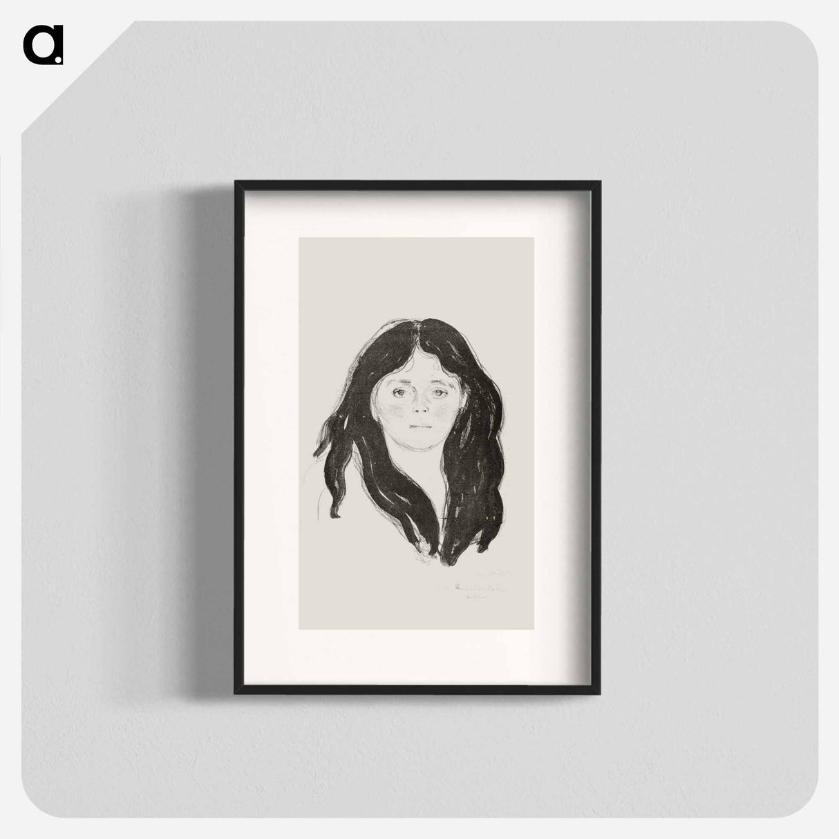Young Woman from the Latin Quarter - エドヴァルド ムンク Poster.