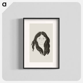 アートポスター-Young Woman from the Latin Quarter - エドヴァルド ムンク Poster.