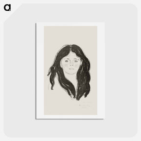 アートポストカード-Young Woman from the Latin Quarter - エドヴァルド ムンク Postcard.