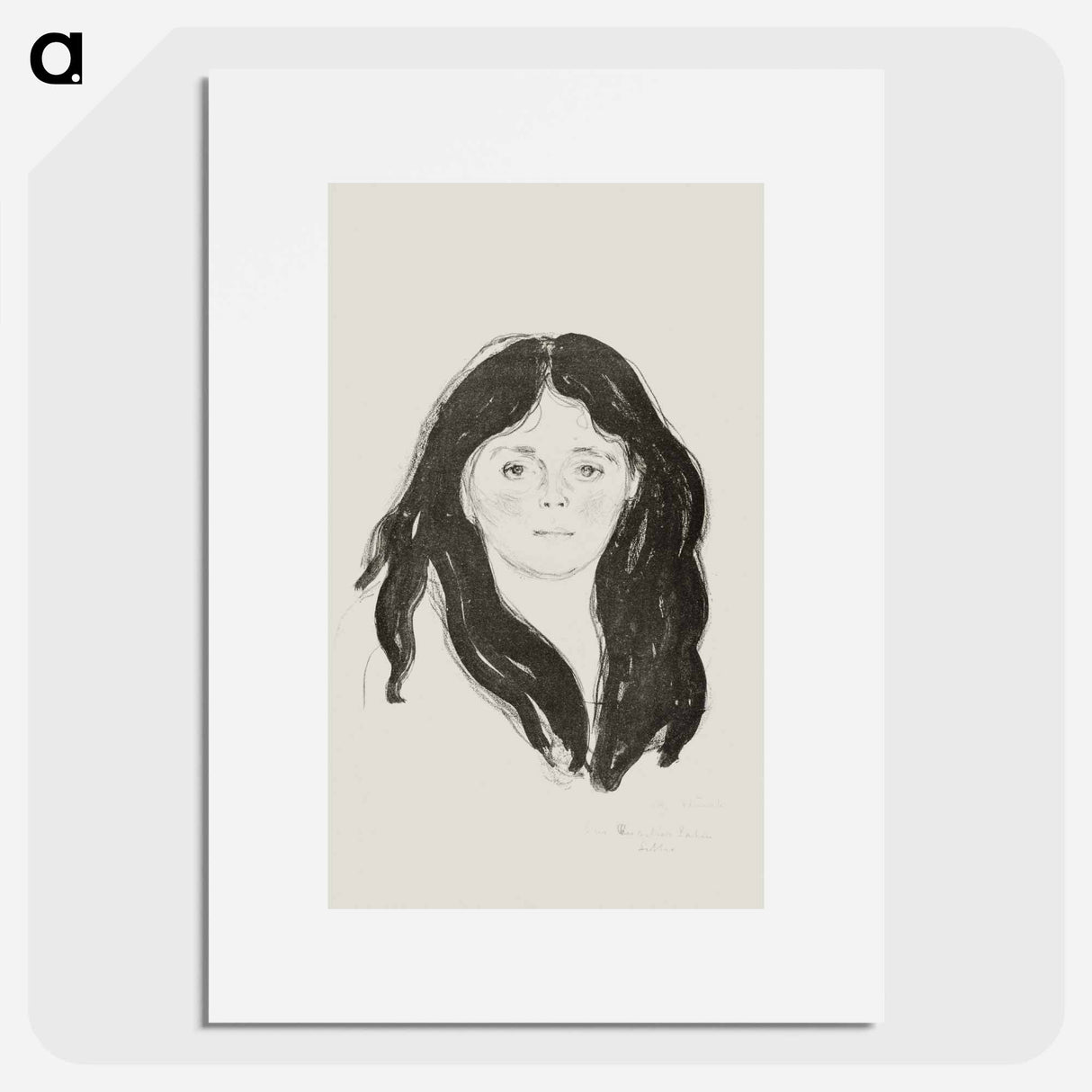 Young Woman from the Latin Quarter - エドヴァルド ムンク Poster.