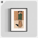 Female equestrian holding a whip - Edward Penfield Poster.