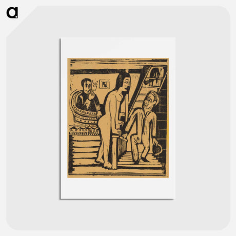 アートポストカード-The Visit - エルンスト ルートヴィヒ キルヒナー Postcard.