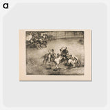 アートポストカード-Picador Caught by a Bull - フランシスコ デ ゴヤ Postcard.