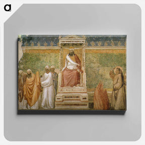 アートパネル-Trial by Fire of St. Francis of Assisi before the Sultan of Egypt - ジョット ディ ボンドーネ Canvas.