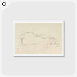アートポストカード-Reclining Nude with Drapery, Back View - グスタフ クリムト Postcard.