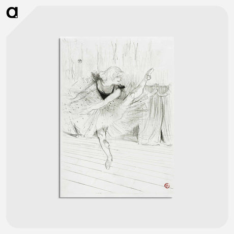 アートポストカード-Miss Ida Heath, English Dancer - アンリ ド トゥールーズ ロートレック Postcard.