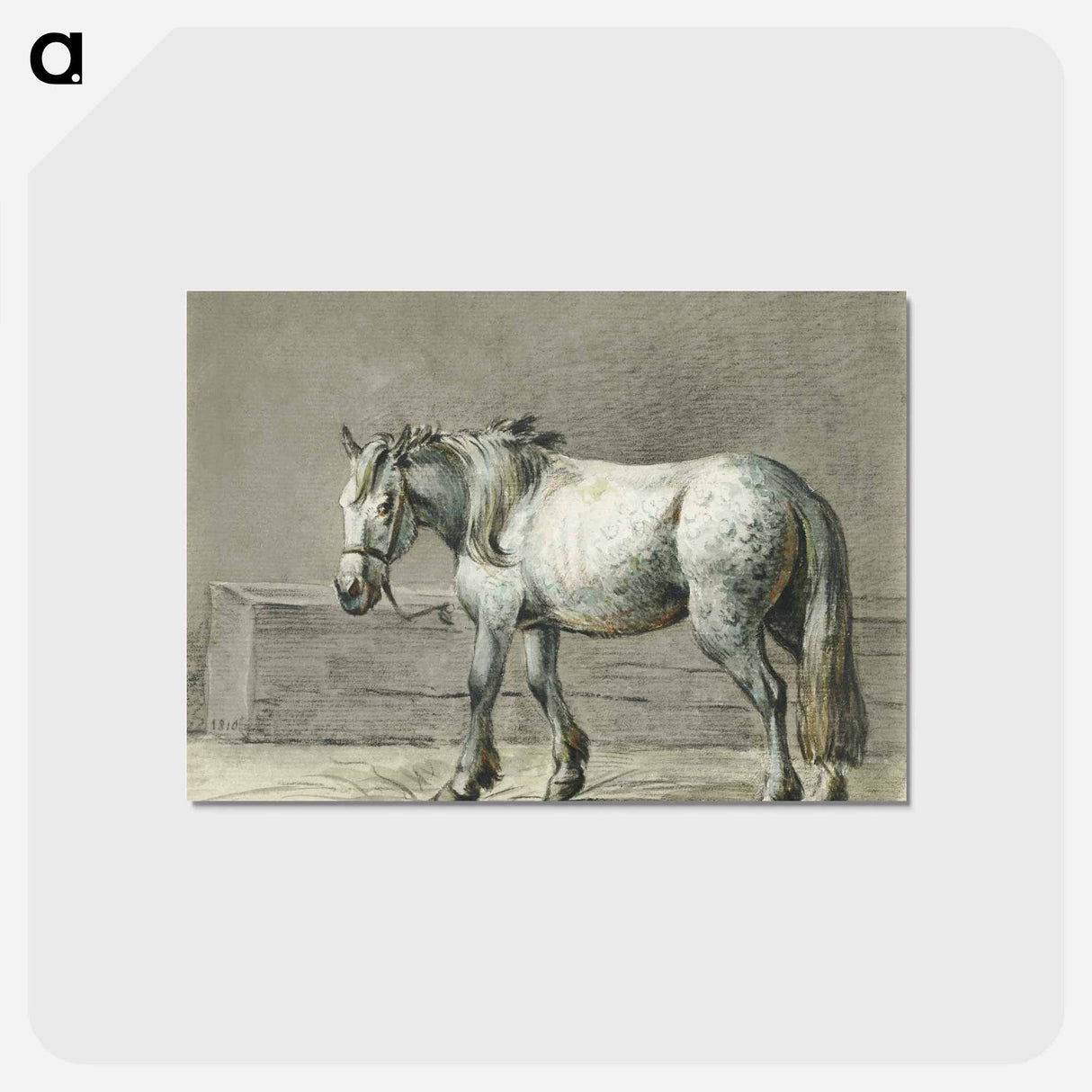 アートポストカード-Standing horse - ジャン ベルナール Postcard.