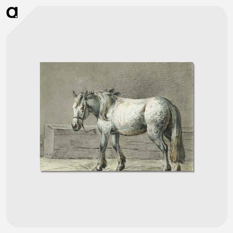 アートポストカード-Standing horse - ジャン ベルナール Postcard.
