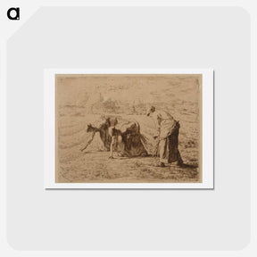アートポストカード-The Gleaners - ジャン フランソワ ミレー Postcard.