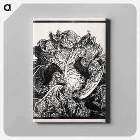 アートパネル-Three slugs on a cabbage - ユリー デ フラーハ Canvas.