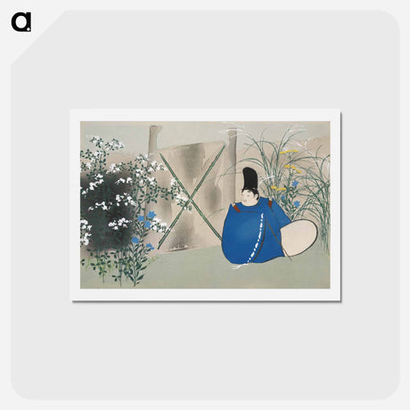 アートポストカード-Garden from Momoyogusa–Flowers of a Hundred Generations - 神坂 雪佳 Postcard.