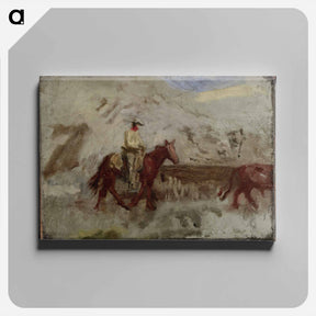 アートパネル-Sketch for Cowboys in the Badlands - トーマス エイキンズ Canvas.