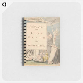 アートメモ帳-Young's Night Thoughts, Title Page - ウィリアム ブレイク Memo.