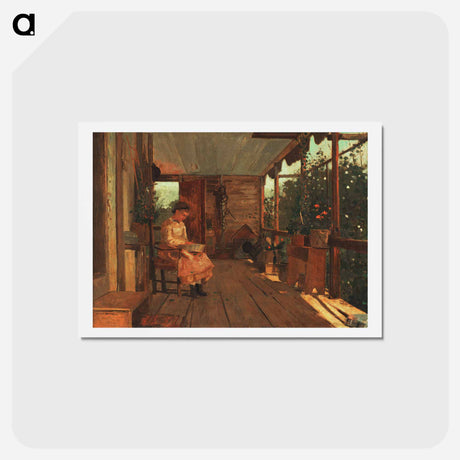 アートポストカード-Girl Shelling Peas - ウィンスロー ホーマー Postcard.