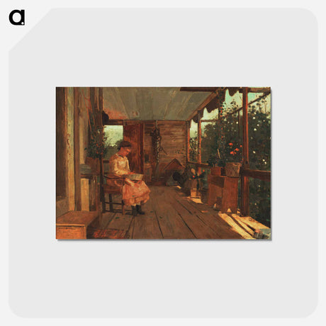 アートポストカード-Girl Shelling Peas - ウィンスロー ホーマー Postcard.