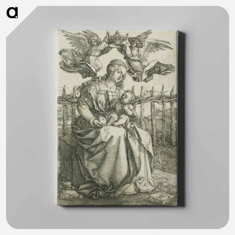 アートパネル-Madonna Crowned by Two Angels - アルブレヒト デューラー Canvas.