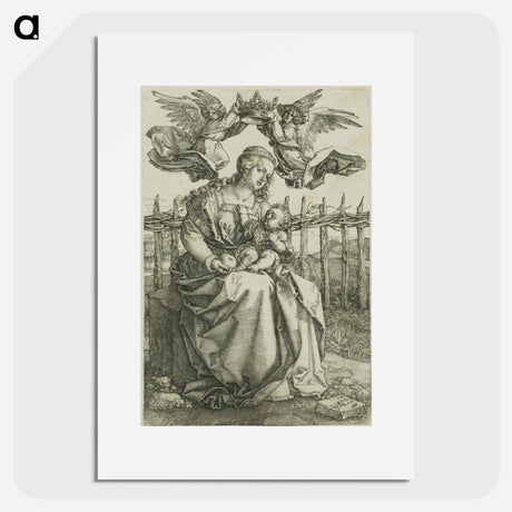 アートポスター-Madonna Crowned by Two Angels - アルブレヒト デューラー Poster.