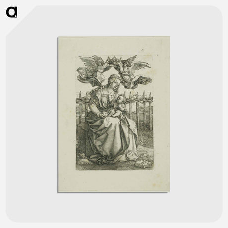 アートポストカード-Madonna Crowned by Two Angels - アルブレヒト デューラー Postcard.