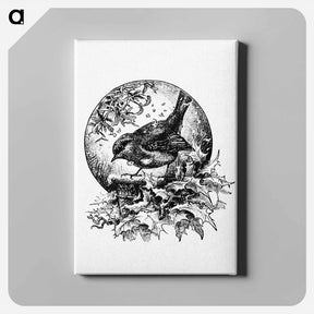 アートパネル-Winter Bird Illustration
 - 大英図書館 Canvas.