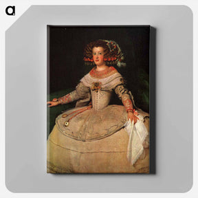 アートパネル-Portrait of the Infanta Maria Teresa future Queen Marie Therese of France - ディエゴ ベラスケス Canvas.