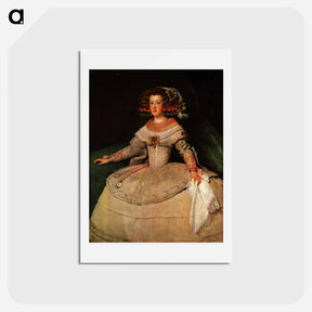 アートポストカード-Portrait of the Infanta Maria Teresa future Queen Marie Therese of France - ディエゴ ベラスケス Postcard.