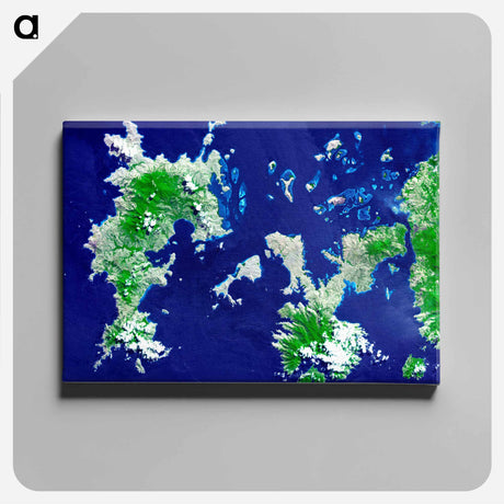 アートパネル-Komodo National Park Islands
 - 上空からの地球 Canvas.