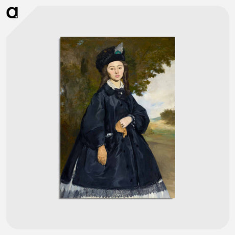 アートポストカード-Portrait of Madame Brunet - エドゥアール マネ Postcard.