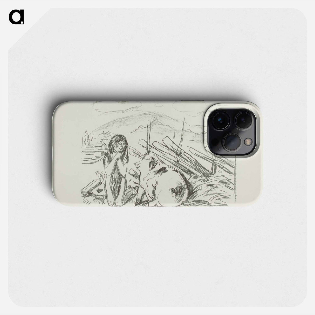 Omega and the Pig - エドヴァルド ムンク Phone Case.