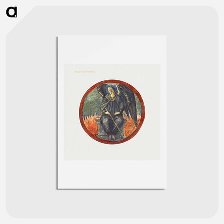 アートポストカード-Black Archangel from The Flower Book - エドワード バーン ジョーンズ Postcard.