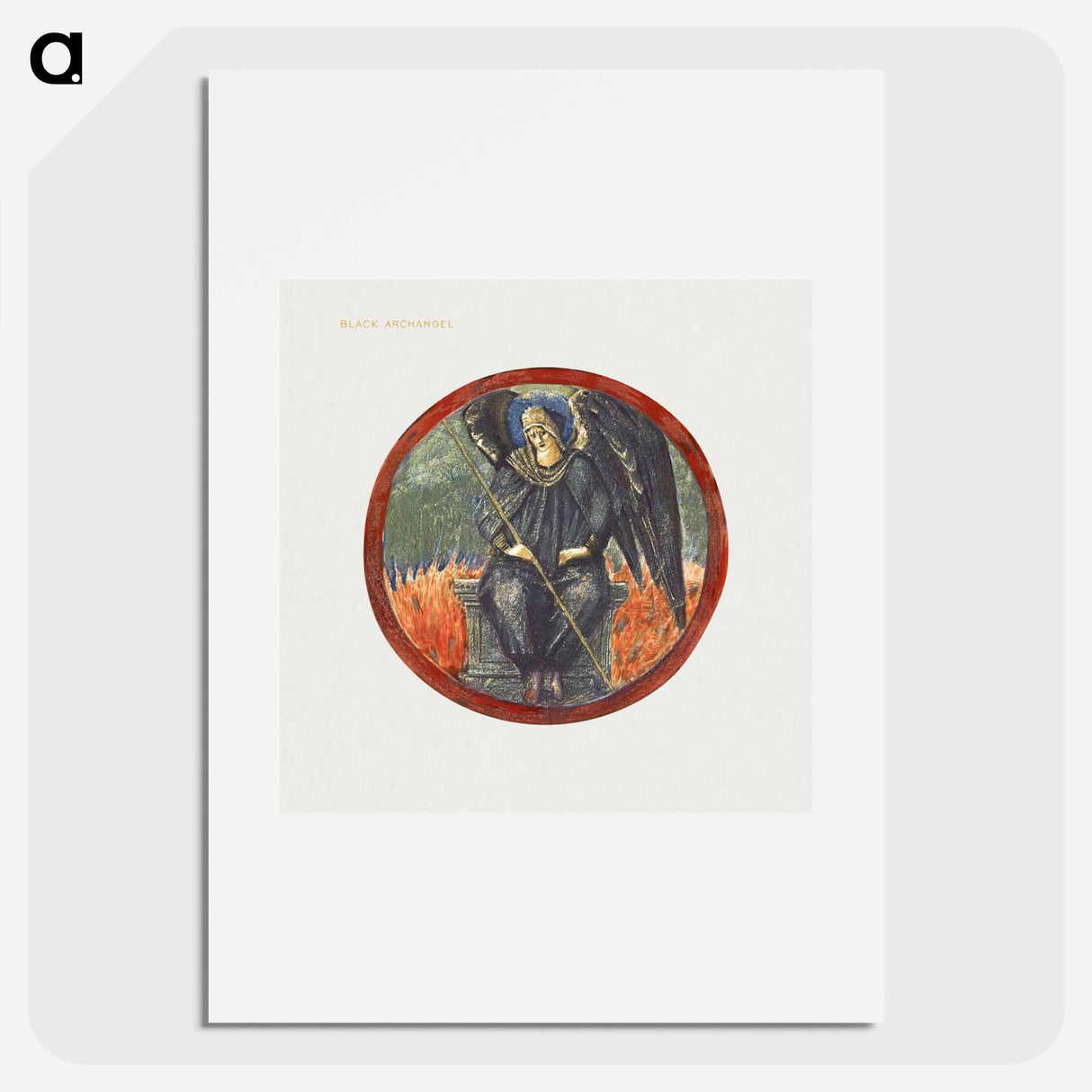 Black Archangel from The Flower Book - エドワード バーン ジョーンズ Poster.