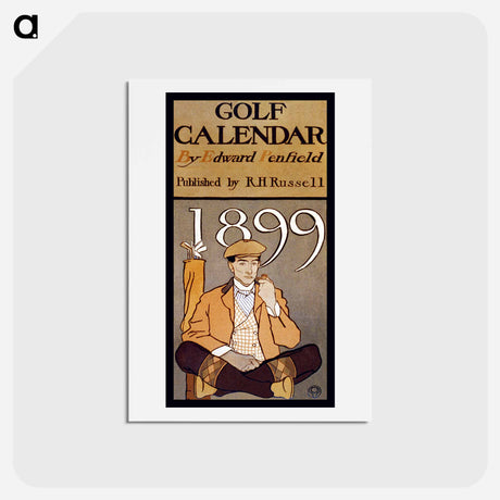 アートポストカード-Golf Calendar - エドワード ペンフィールド Postcard.