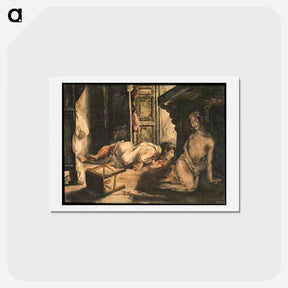 アートポストカード-The Bride of Lammermoor - ウジェーヌ ドラクロワ Postcard.