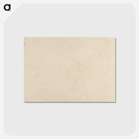 アートポストカード-Two Reclining Nudes - グスタフ クリムト Postcard.