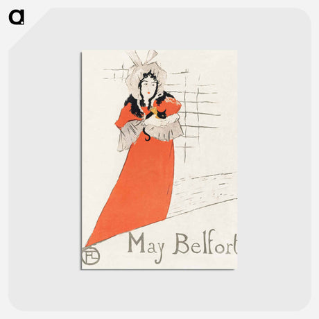 アートポストカード-May Belfort - アンリ ド トゥールーズ ロートレック Postcard.
