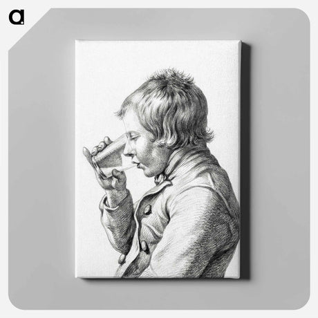 アートパネル-Boy, drinking from a glass - ジャン ベルナール Canvas.