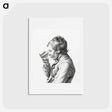 アートポストカード-Boy, drinking from a glass - ジャン ベルナール Postcard.