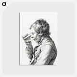 アートポストカード-Boy, drinking from a glass - ジャン ベルナール Postcard.